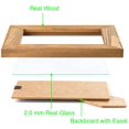 thumbnail image 4 of Rustic Wooden Square Picture Frame 4x4 Inch - Set of 2 - 100% Natural Solid Eco Distressed Wood for Wall Mounting and Tabletop Photo Frame - Walnut, 4 of 7