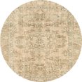 thumbnail image 1 of Ahgly Company Tapis Rond Abstrait Marron Or pour Intérieur, 3 Pieds Rond, 1 of 6