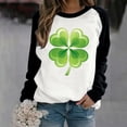 thumbnail image 2 of QIPOPIQ T-Shirts à Manches Longues à Col Rond pour Femmes T-Shirts de la Saint-Patrick T-Shirts Amples pour Dames T-Shirt Imprimé Shamrock T-Shirt Vert Porte-Bonheur Haut T-Shirt à Col Rond T-Shirts de la Saint-Patrick Offres, 2 of 4