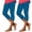 Light Blue, variant on Aboser 2 Pack Capri Leggings for Women Petite High Waisted Cropped Leggings Slim Fits Yoga Pants Tummy Control Knee Length Capris Stretch Solid Color Leggings