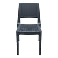 thumbnail image 3 of Compamia Verona Wickerlook Patio Dining Chair in Dark Gray, 3 of 9