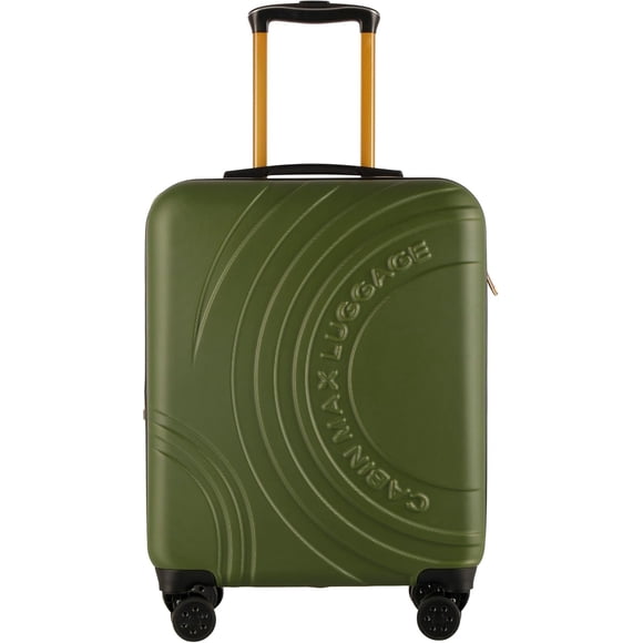 Cabin Max Velocity 55x40x20cm (22x16x8") Expandable Suitcase 4 Wheel Luggage Cabin Bags Suitable for Ryanair, Easyjet, Jet 2 Carry On (Inca Green)