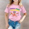 thumbnail image 2 of T-shirts à Col en V Filles T-Shirt à Manches Longues pour Enfants T-Shirt Décontracté Imprimé à Col Rond à Manches Courtes pour Filles T-Shirt Chemise Décontractée, 2 of 5