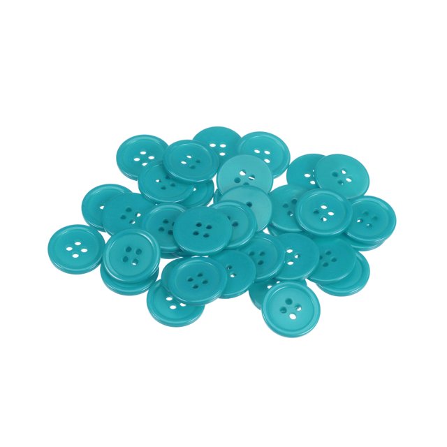 Unique Bargains Boutons de Couture Ronds en Résine Bleue à 4 Trous (Lot de 100)