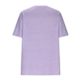 thumbnail image 4 of EQWLJWE Hauts d'Été pour Femmes Hauts pour Femmes Liquidation Femmes T-shirts à Col Rond Imprimés Mode Confortables Chemisiers Hauts pour Femme, 4 of 5