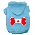 thumbnail image 1 of Bone Shaped Canadian Flag Screen Print Pet Hoodies Baby Blue Xs (8), 1 of 1