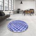 thumbnail image 4 of Ahgly Company Tapis d'Intérieur Lavables en Machine, Carrés de Transition Bleu Royal, Carrés de 5', 4 of 7