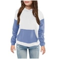 thumbnail image 1 of T-Shirt à Manches Longues pour Filles Rabais Chemise pour Enfants T-Shirt à Manches Longues à Motif T-Shirt Imprimé Col Rond Hauts Courts Convenant aux Garçons et aux Filles Âgés Chandail à Capuchon Chandail Chandail pour Bébé Bleu 9T, 1 of 3