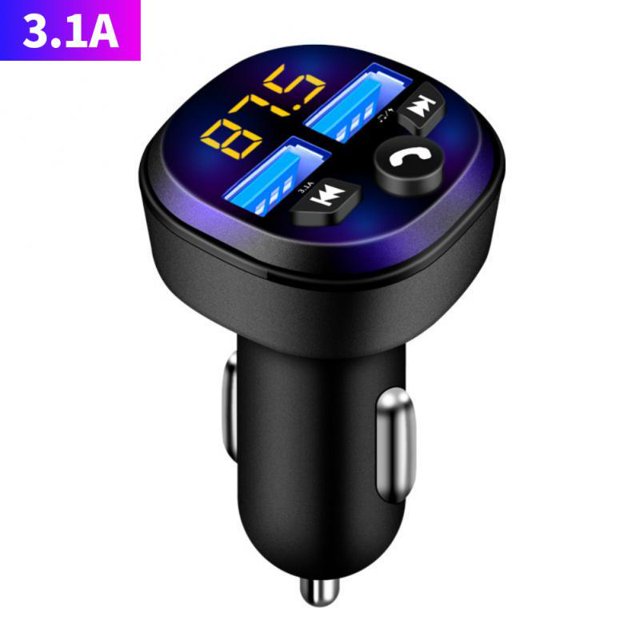 JaJaBor FM Transmitter Audio Receiver Car MP3 Player 3.1A Dual USB Fast Charging Bluetooth-compatible 5.0 Handsfree Car Kit