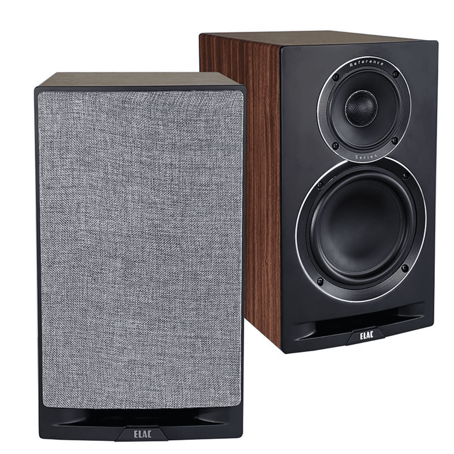 ELAC Uni-Fi Reference UBR62 Bookshelf Speakers (Black/Walnut Pair)