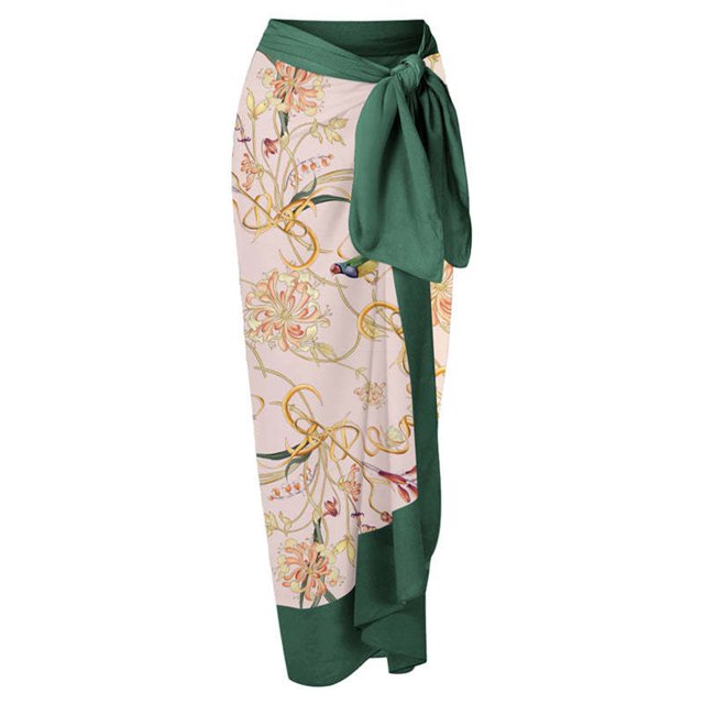 Nouvelle Robe de Plage Aguichant Imprimée Rétro Maillot de Bain Jupe Longue Tenue de Fête Tenue de Plage Été