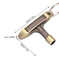 thumbnail image 4 of Portable Bronze Tambour Peau Tuning Socket Clé Carrée avec Porte-Clés & Boucle, 4 of 11