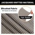 thumbnail image 2 of Stretch Armless Futon Cover Futon Slipcover Full Queen Size Futon Couch Cover Futon Sofa Cover Futon Bed Cover Furniture Protector with Elastic Bottom, Checked Pattern Jacquard (Futon, Taupe), 2 of 5