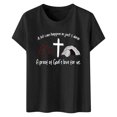 thumbnail image 5 of LUOGENLI T-shirts pour Femme pour Femmes T-Shirt Décontracté à Imprimé de Lettres Col Rond Manches Courtes T-Shirt Plusieurs Couleurs T-shirts pour Femmes T-Shirt Graphique Drôle Fête de la Saint-Patrick Noir G, 5 of 5