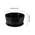 thumbnail image 4 of UsRHHA Resin Plastic Flower Pot With Base, 20cm Large Planter For Balcony Potted Plants, Imitation Ceramic Decorative Pot For Indoor Outdoor, 4 of 4