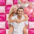 thumbnail image 4 of SINGOMON 25 Pcs Toile de Fond de Ballons Roses Ballons Carrés Rose Vif Toile de Fond de Ballon en Feuille Carrée Double Face Arche de Ballon en Feuille Kit de Guirlande de Ballons Roses pour Décorations de Fête Roses, 4 of 8