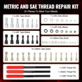 thumbnail image 3 of VEVOR 61PCS Thread Chaser Set UNC UNF Metric Thread Restorer Tool Rethreading, 3 of 9