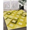 thumbnail image 3 of Ahgly Company Machine Washable Indoor Rectangle Transitional Bold Yellow Area Rugs, 7' x 10', 3 of 7
