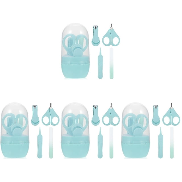 CUITING 4 Sets Clips for Hair Baby Nail File Clippers Hygiene Kit Newborn