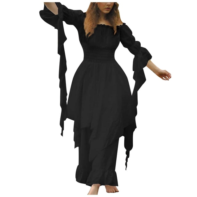 Ketyyh-chn99 Robes d'Été pour Femmes Robe Élégante pour Femme Robe Droite Unie pour Vacances Robe de Plage à Enfiler Noir,3TG