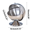 thumbnail image 3 of Stainless Steel Multipurpose Sugar Bowl with Roll Top Seasoning containers Creative Storage Sugar Bowl with Roll Top Stainless Steel Spherical Sugar Jar, 3 of 9