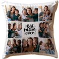 thumbnail image 1 of Personalized Pillow With Photo & Text Printed Custom Picture Cover With 9 Photos 40x40cm White Design With Your Own Picture Customized Throw Pillow With Filling Option Textile Products Gifts, 1 of 6