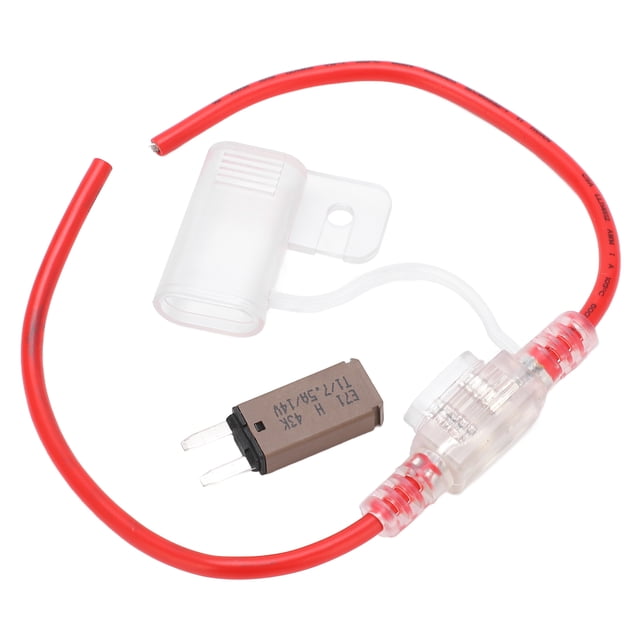 Support de Fusible, 12AWG Protection contre la Surchauffe Fil de Fusible avec Réinitialisation Automatique Disjoncteur pour RV pour Camion pour Yacht