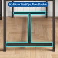 thumbnail image 4 of BeesClover Dining Table with 2 Benches, Dining Room Table Set for 4, Kitchen Table with 2 Upholstered Benches Rectangular Space Saving for Apartment, Dining Room, Kitchen, 44.5 Inches Large, 4 of 7