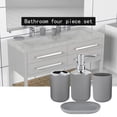 thumbnail image 4 of RXIRUCGD 4 Piece Bathroom Accessory Set With Soap Dispenser Pump, Toothbrush, Tumbler And Soap Dish, 4 of 6
