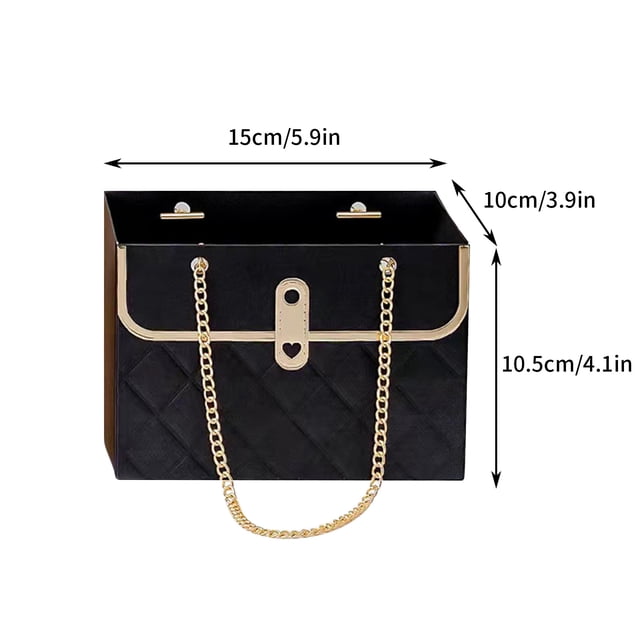 Birdeem Flower Paper Gift Box with Metal Chain, 2023 New Bouquet Storage Bucket, Flower Shop Bag, Wedding Party Handbag Gift Box