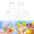 thumbnail image 2 of Trousse d'Outils Tendance pour la Maison, 20 Pcs Marque-Pages Grande Taille Pinces pour Pages de Fleurs Marque-Pages Enfants Fait Main Bricolage Transparent Page de Fleurs Bouteille en Verre Autocollant pour Bouteille à Souhaits, 2 of 9