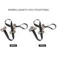 thumbnail image 3 of Adjustable Nylon Pet Doorbell Rope with 7 Metal Bells - Heavy Duty Potty Training Bell for Dogs & Cats, Hanging Toilet Training Aid for Pets, 31-33 Inch Length, Black, Durable Bite-Resistant Design, 3 of 7