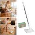 thumbnail image 2 of Automatic Pressure Clamping Floor Wiper with Reusable Microfiber Towels One-Button Change No Hand Washing Required, 2 of 7