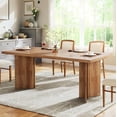 thumbnail image 1 of Fnova 63" Rectangular Modern Dining Table, Wooden Modern Kitchen Table for 6 People for Dining Room, Warm Brown (Chairs Not Included), 1 of 14
