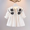 thumbnail image 2 of WEAIXIMIUNG Robes pour Filles Nouvelles Robes Stéréoscopiques à Fleurs Grande Robe à Col Mode Robe Plissée Perle, 2 of 9