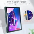 thumbnail image 4 of KOMI Tablet PC Case Case Compatible with Lenovo Tab M10 Plus (Gen 3 2022) 10.6"Tablet Case, TPU Slim Cover Auto Wake/Sleep Smart Case with Clear Transparent Back Shell Back tablet protection Green, 4 of 5