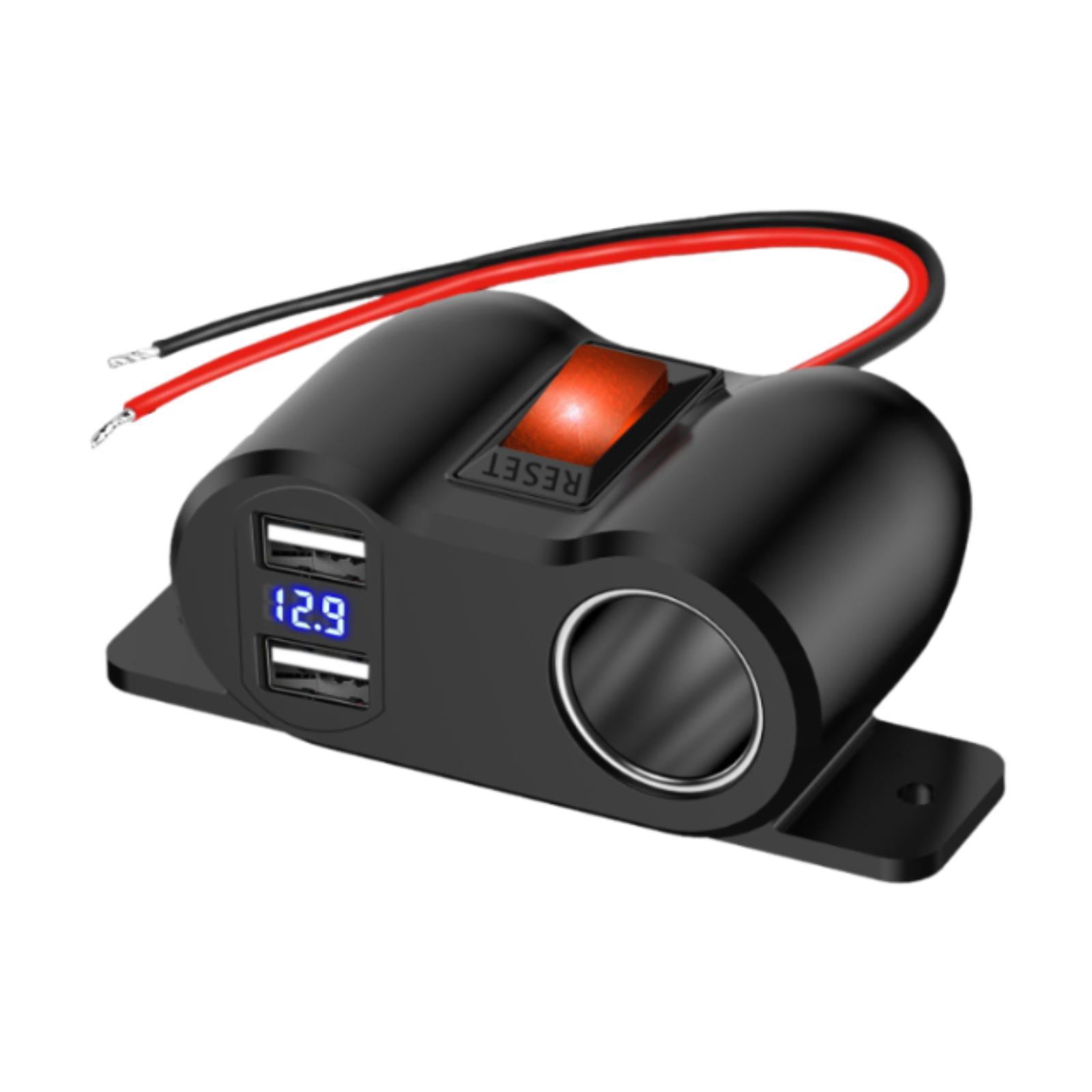 Miulika Double USB Outlet Car Lighter Socket Car Charger Power Adapter for Cars