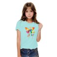 thumbnail image 1 of Rbaofujie T-Shirts Graphiques pour Filles T-Shirts Imprimés Mignons Manches Courtes Col Rond Chemise d'Été Hauts, 1 of 6