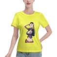 thumbnail image 1 of T-Shirt Basique à Manches Courtes pour Femme une Pièce Robin, 1 of 6