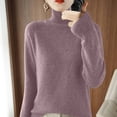 thumbnail image 2 of AherBiu Womens Sweaters Turtleneck Pullover Thick Warm Knitted Winter Long Sleeve Sweater Tops, 2 of 5