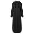 thumbnail image 4 of 2025 Mode pour Femmes Uni Chandails Athlétiques pour Femmes Couleur Manches Longues Tunique Décontractée Chandail à Fermeture Éclair Robe Chandail à Col Rond, 4 of 5