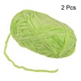 thumbnail image 3 of Unique Bargains 2 Pelotes Fil Velours Fil Chenille 87,49 Verges Polyester Fil Doux pour Couverture 2 Pcs Vert, 3 of 7