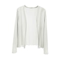 thumbnail image 1 of Womens Lightweight Summer Cardigan Rash Guard Long Sleeve Cover Up Open Front Wrap Cover Up Loungwear Sun Shawl, 1 of 7