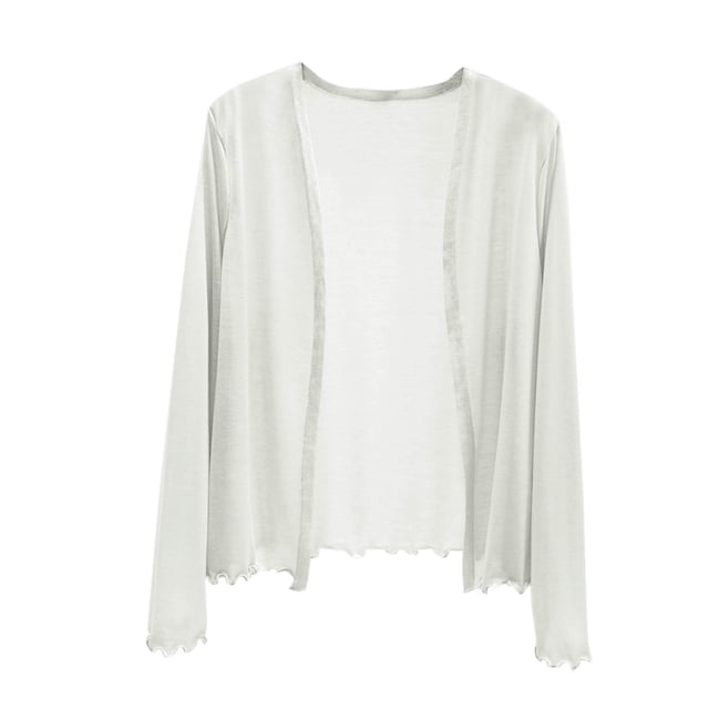Womens Lightweight Summer Cardigan Rash Guard Long Sleeve Cover Up Open Front Wrap Cover Up Loungwear Sun Shawl