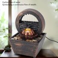 thumbnail image 3 of Desktop Fountain, Water Fountain Decoration Golden Flower  For Office, 3 of 8