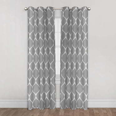 Panneau de tenture filtrant à œillets motif Ogee Mainstays de 213 cm (84 po)