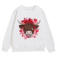 thumbnail image 4 of PMVFHDE Chandail Personnalisé Filles Mode Décontractée Col Rond Sans Capuche Manches Longues Imprimé Saint-Valentin Blanc, 3-4 Ans, 4 of 4