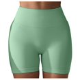 thumbnail image 1 of WEIYLL Yoga Womans Shorts Seamless Scrunch Workout Gym Solid Color Green Pants S, 1 of 5