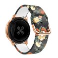 thumbnail image 1 of ALMNVO (Single pack 3pack) 20mm Compatible with Galaxy Watch 5 4 40/44mm Watch 5 Pro 45mm Samsung Galaxy Watch 4 Classic 42/46mm Galaxy Watch Active 2/3 Flower Silicone Pattern Replacement Strap, 1 of 6