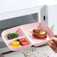 thumbnail image 3 of YIMWNYI Rectangular Compartment Tray, Party Tray, 3-Compartment Dinnerware, Easy to Clean Plastic Organizer, Thick Bottom Design, Multifunctional Tableware for Parties and Picnics, 3 of 6
